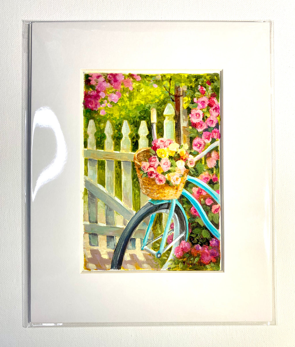 Blue Bicycle A Small Garden The Canvas Garden Studio