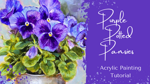 Purple Potted Pansies Tutorial