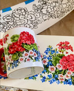 Patriotic Floral Ceramic Mug