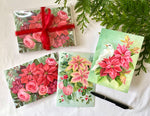 Poinsettia Christmas Cards - Set of 6 with Envelopes