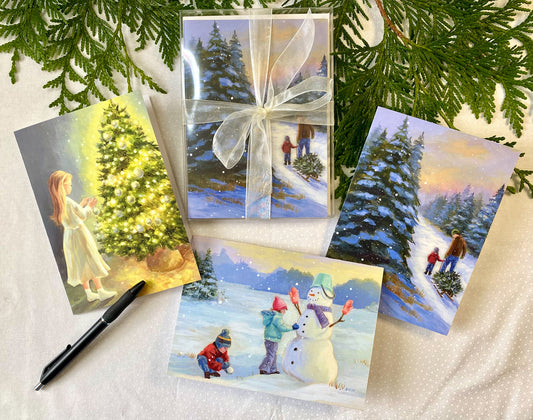 Family Traditions Christmas Cards - Set of 6 with Envelopes
