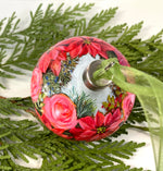 Poinsettia Christmas Ornament - Holiday Floral