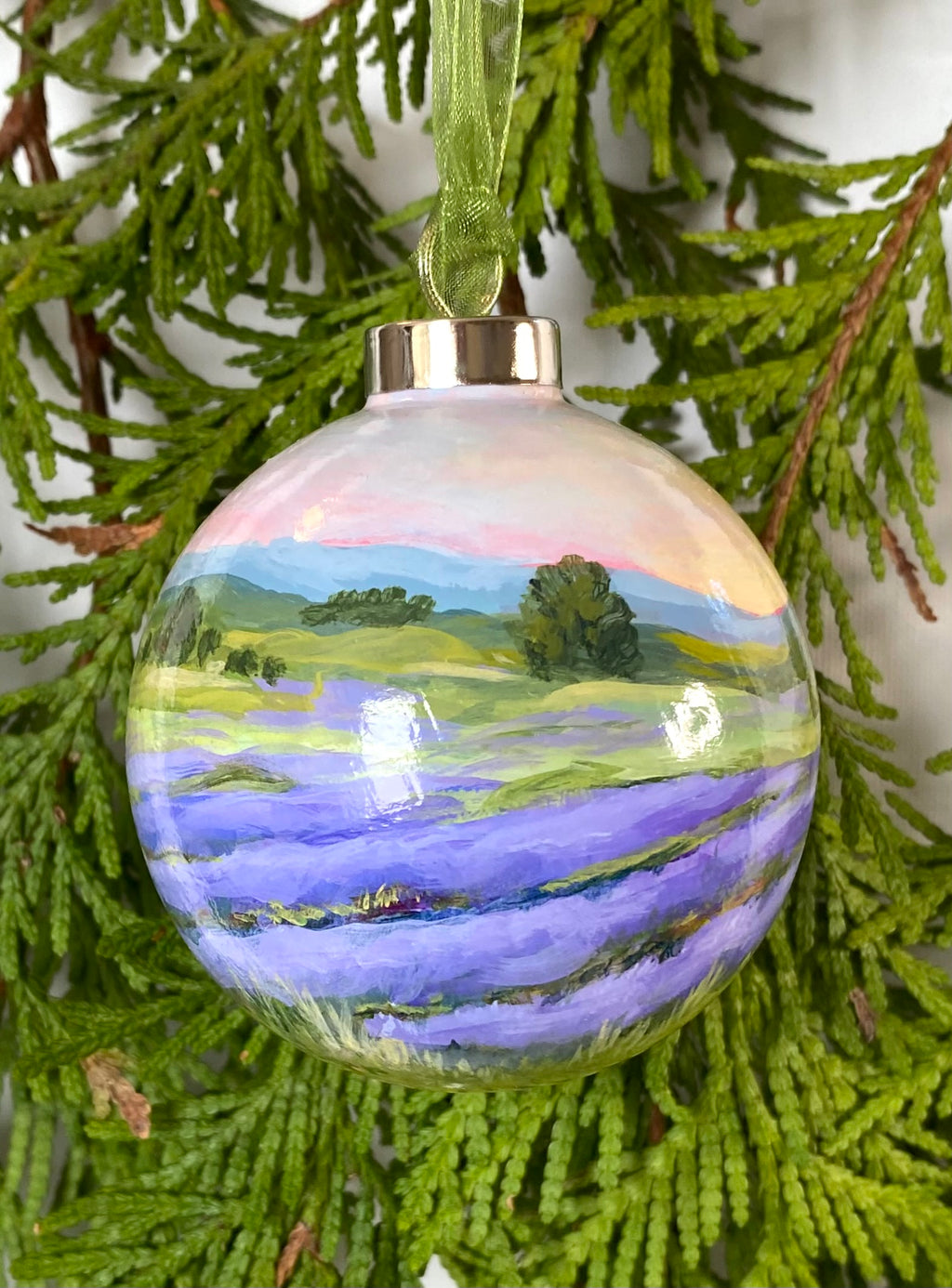 Lavender Fields Christmas Ornament