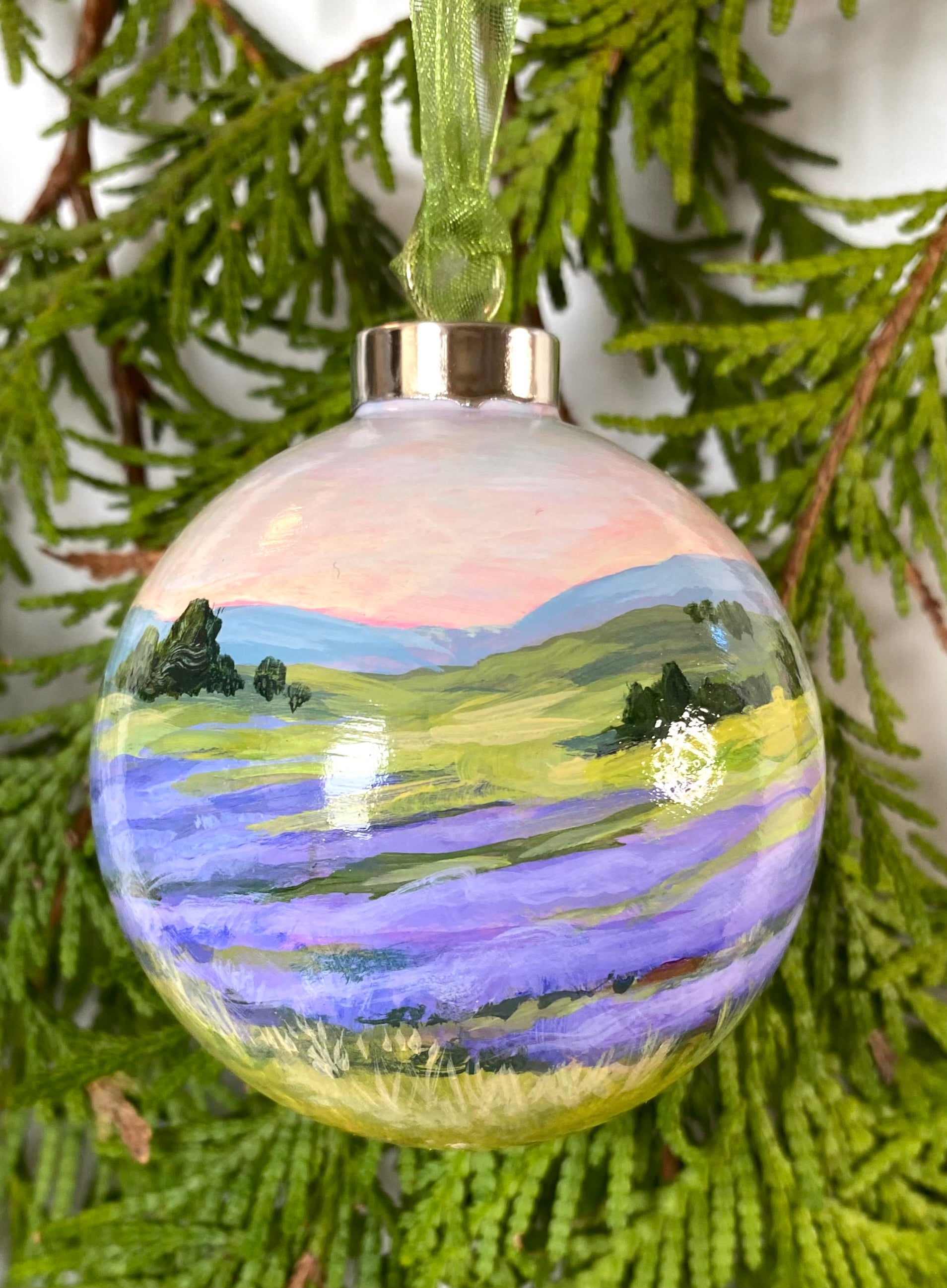 Lavender Fields Christmas Ornament