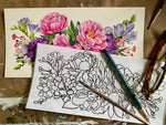 Peony Bouquet  Ceramic Mug