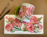 Carnations -  January Birth Flower Month Ceramic Mug