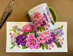Peony Bouquet  Ceramic Mug