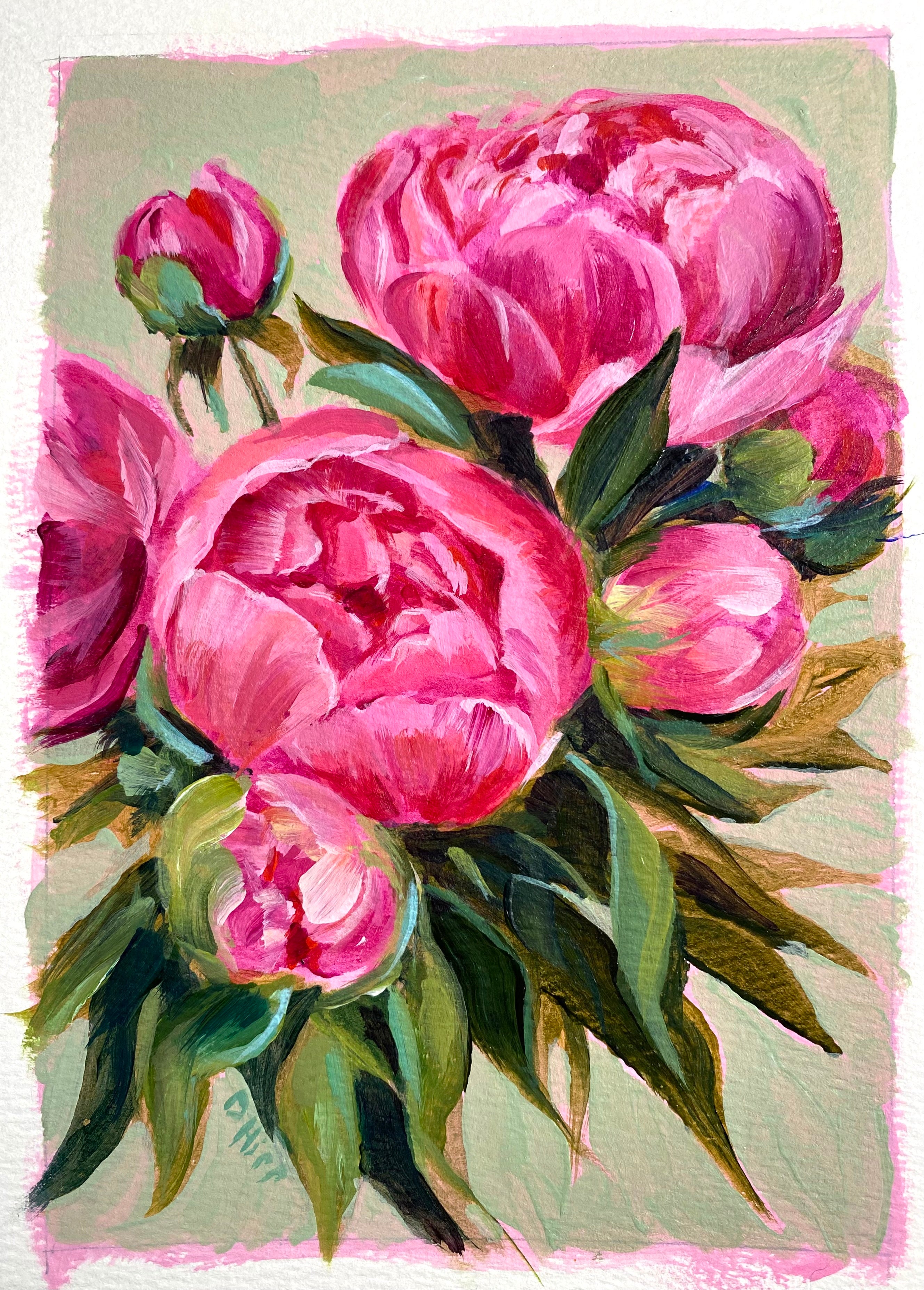 Pink Peonies A Small Garden